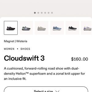 Brand new with box Cloudswift 3. Color: Magnet/Wisteria